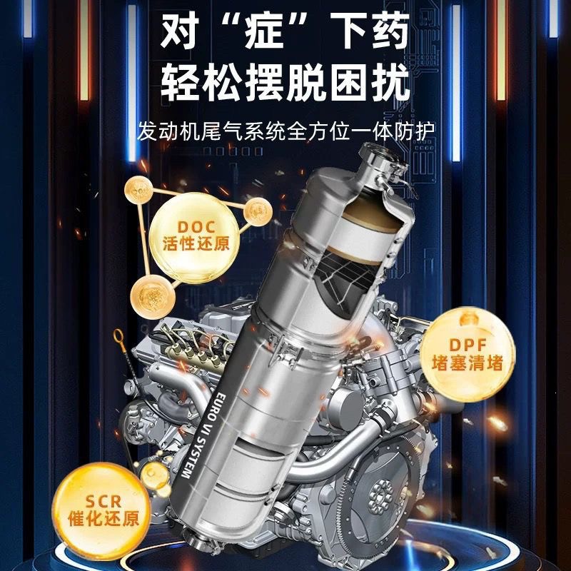 DPF particle trap cleaner, three-way catalytic converter cleaner, carbon and ash remover, extends regeneration, post-treatment, imported