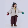 女童连帽儿童两面穿棉服
