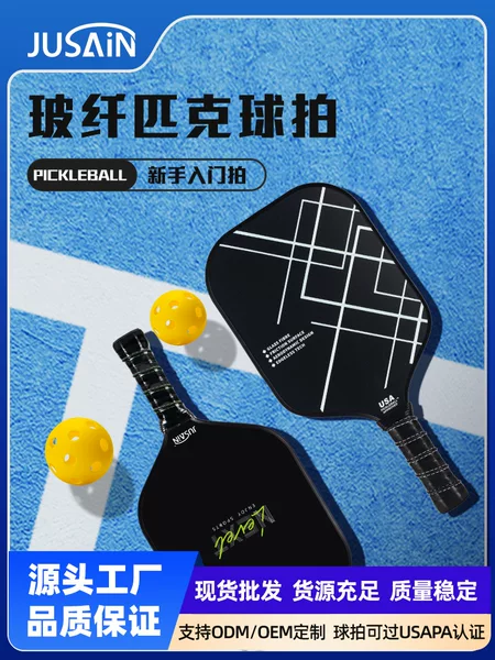 Cross-Border Popular Fiberglass Pickleball Racket Training Racket Factory Customized Pp Honeycomb Core Pickleball Racket Set