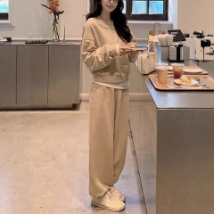 Lilylikes"周末fit常服"韩女私服~精梳工艺懒人卫衣卫裤套装！