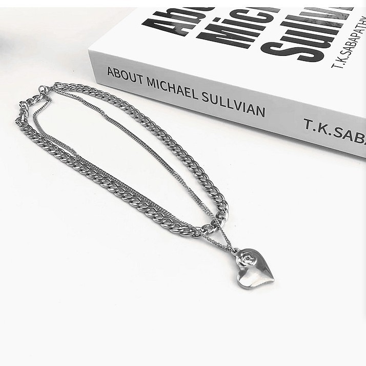 Collana in titanio carina, dolce e fresca, felpa con cappuccio di lusso leggera da donna con clavicola, catena per maglioni, gioielli in acciaio inossidabile,_voghion.com