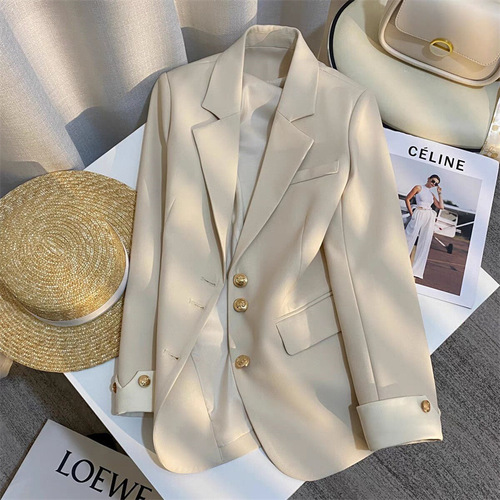2026 Spring Collection New High-End Design Blue Women's Suit Jacket Korean Style Trendy Korean Version Casual Women's Blazer