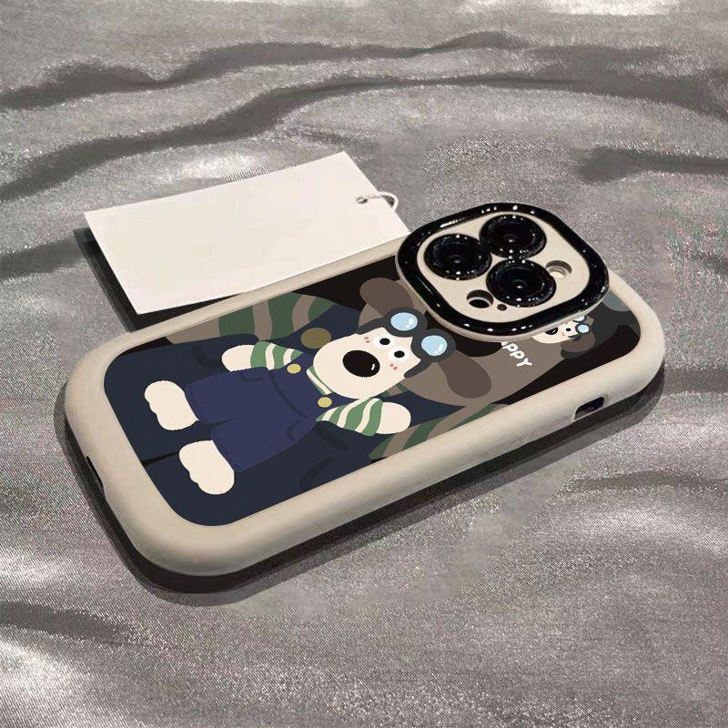 Pilot Dog iPhone16 Apple Phone Case 15 Drop-Resistant 14plus13 Puff 12Mini Protective Case