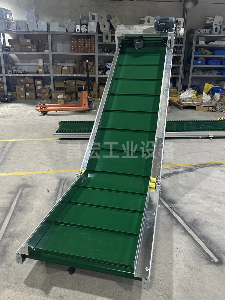 皮带式爬坡输送机注塑机用输送带食品传送机茶叶传送带上料提升机