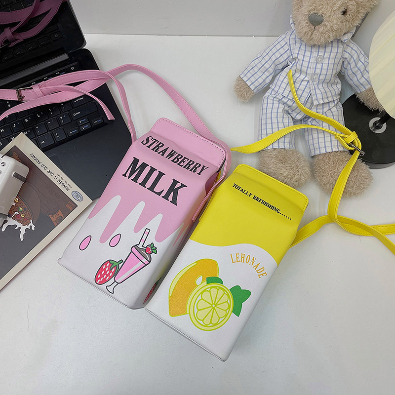 Small Pu Leather Fruit Square Buckle Crossbody Bag display picture 58