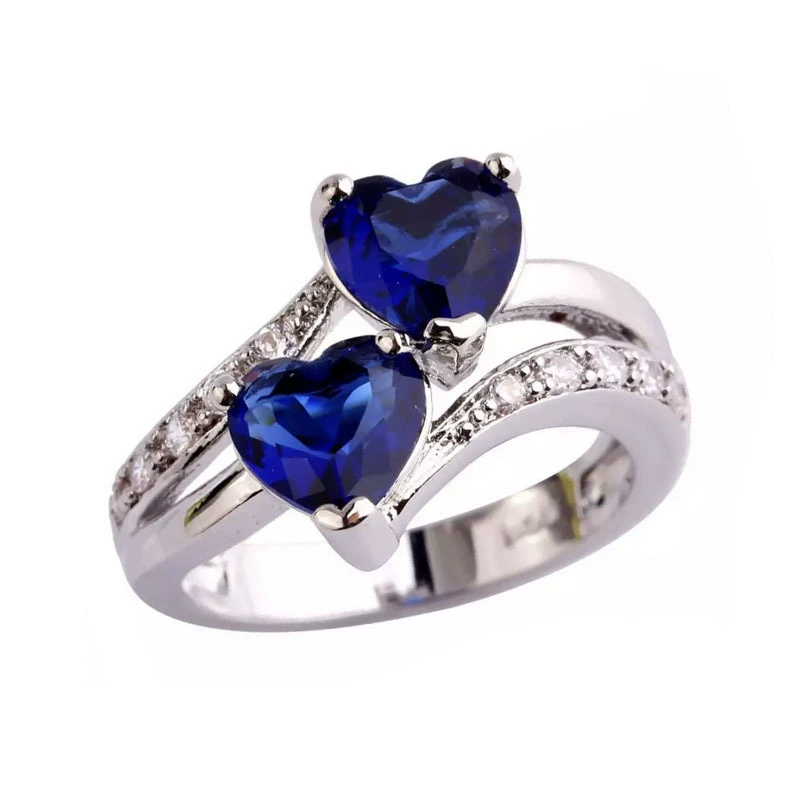 Stone inlay, zirconium heart shaped, fashionable ring, hair accessory, ebay, European style, wish, wholesale