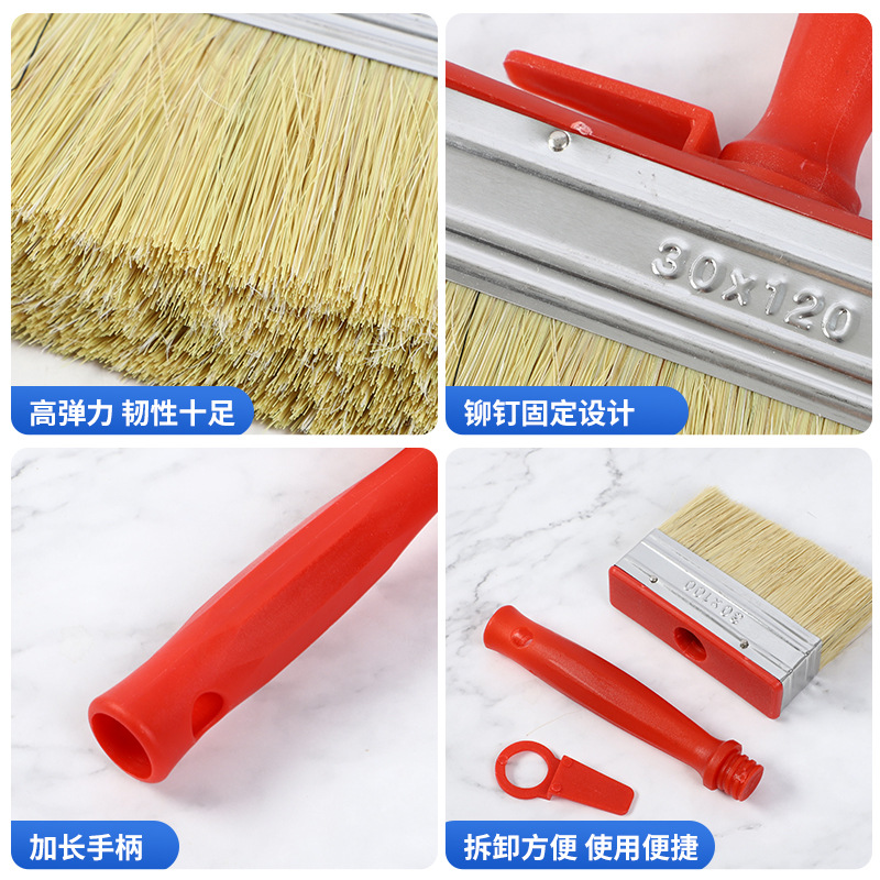 Antong cepillo de pintura al por mayor espesado mango de madera industrial cepillo de pintura de plástico decoración de pelo suave cepillo de pared herramienta