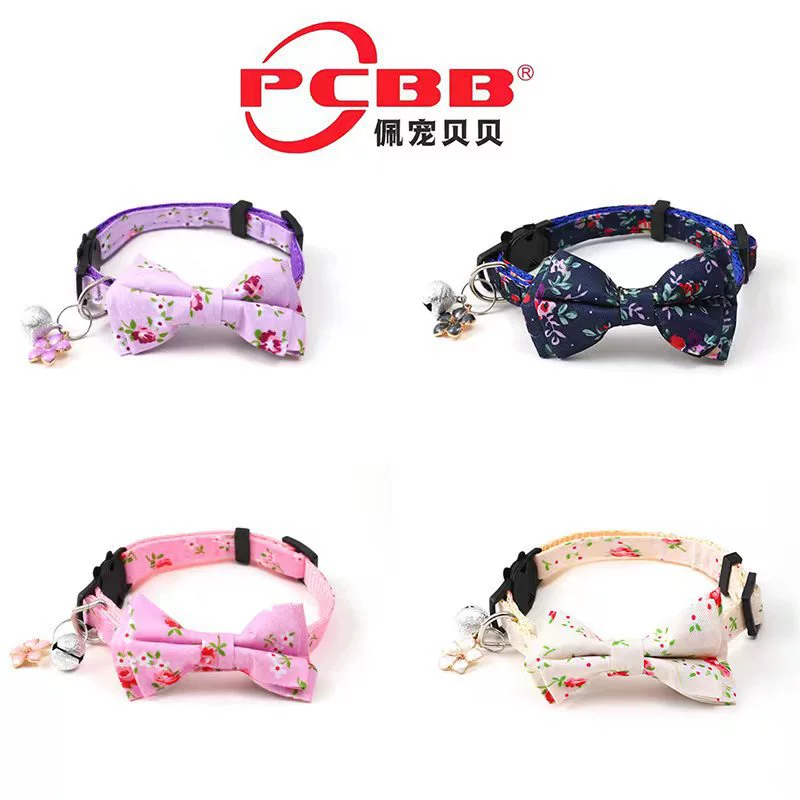 Трансграничные товары для домашних животных оптом Серия Cuihua Ошейник для домашних животных Бант Съемный ошейник для собак Кошачий ошейник