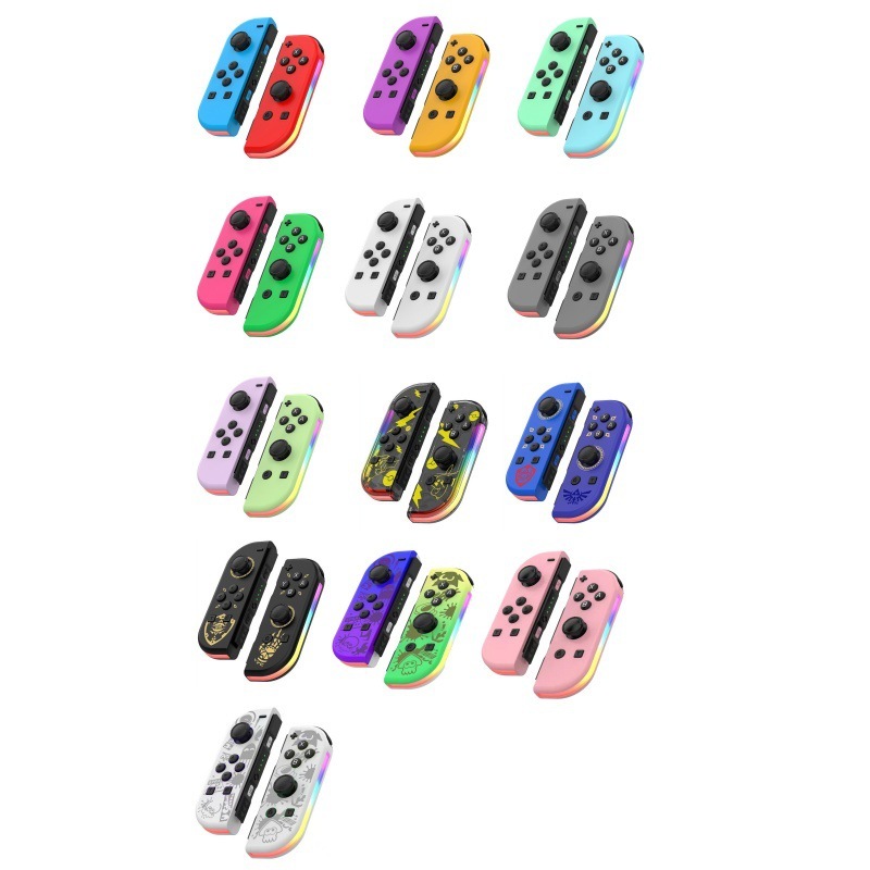 ニンテンドーswitchJOYCONブルートゥースハンドルNSゲーム左右ワイヤレスRGBライト付き小型ハンドル|undefined