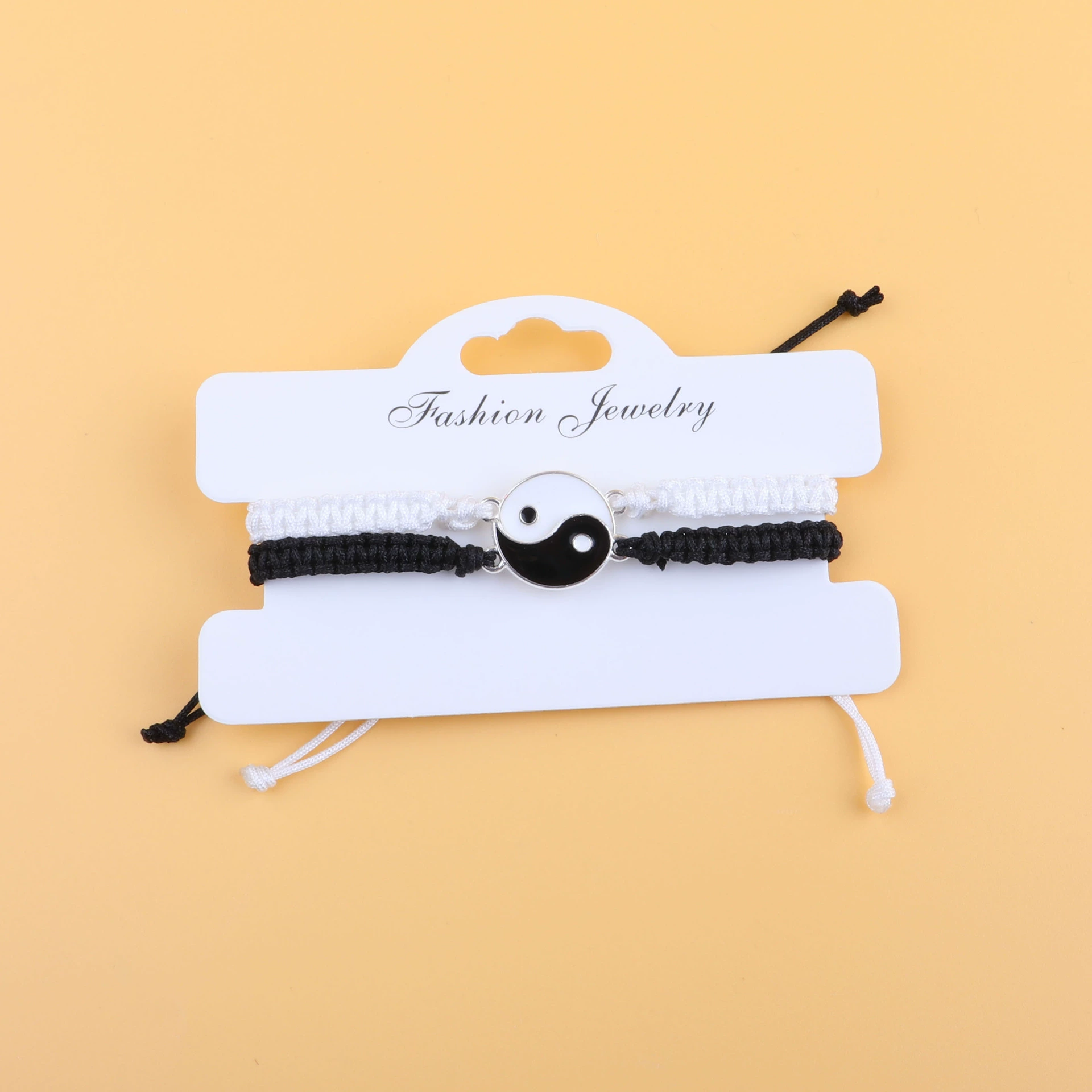 Картина трансграничная горячая распродажа мода вязание студентов пара браслет черно-белый плетеный тайцзи сплетни браслет веревка оптовая продажа