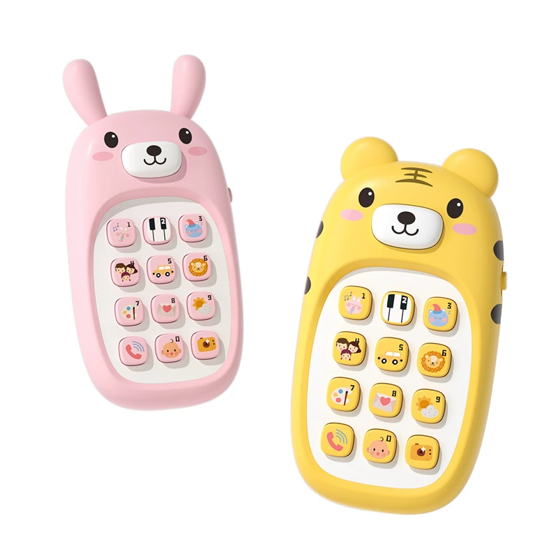 Cartoon toy, mobile phone, universal music telephone, early education, training, can bite