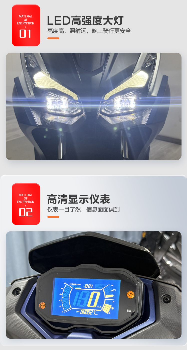 Cross-Border Fuel-Powered Motorcycle Nvx Two-Wheeled Motorcycle Export Export Vehicle 150Cc Displacement Street Bike Moped