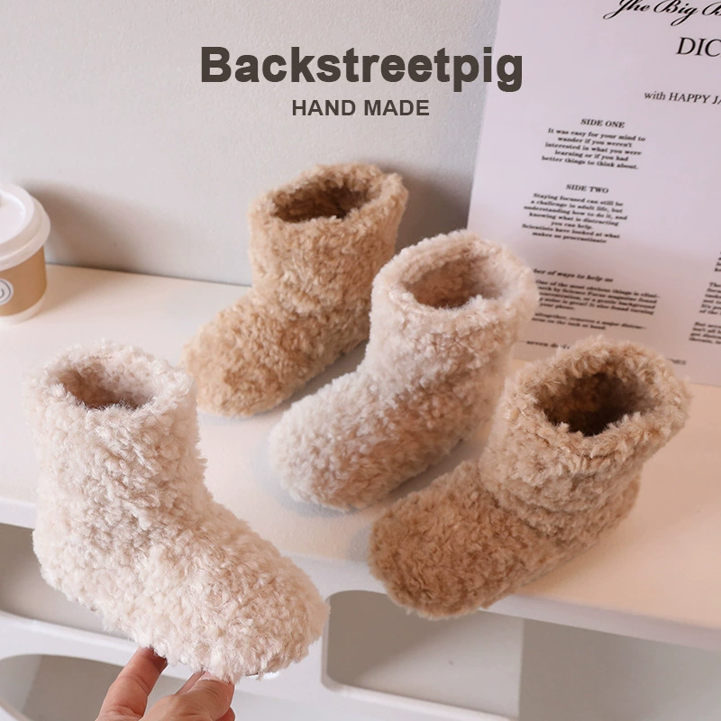 Корейские детские сапоги 2025 зимние бархатные теплые детские сапоги мягкие подошвы пушистые короткие сапоги