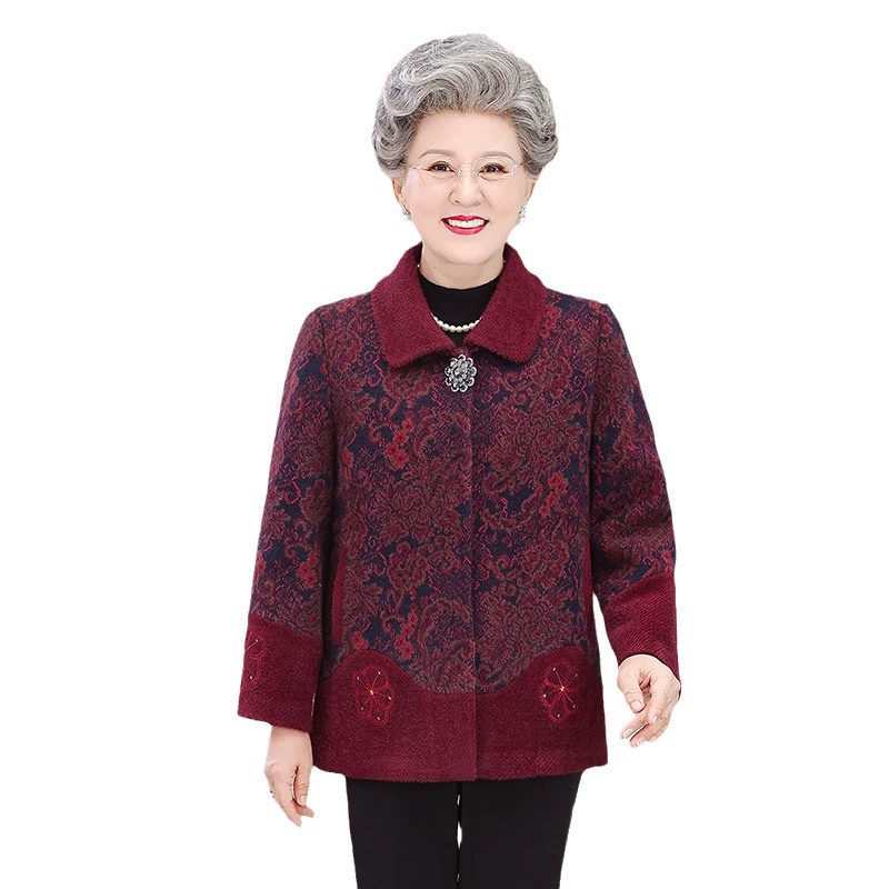 Теплая куртка для мамы, oversize, стиль для среднего возраста, два цвета, размеры XL-5XL | Бренд: другой