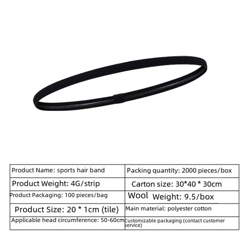 Unisex Anti-slip Silicone Headband Sweatband for Sports, Fitness, Yoga, Running, and Football