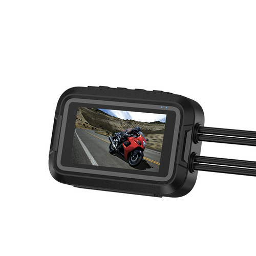 Dual-lens motorcycle camera 1080p HD waterproof WiFi smartphone connectivity Front and rear dual recording GPS camera