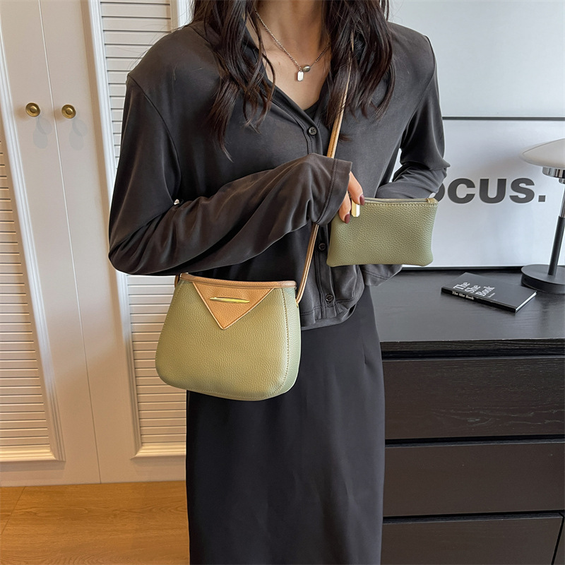 Damentasche neue Herbst vielseitige Umhängetasche mit einer Schulter und kontrastierender Schwiegermutter-Beuteltasche_voghion.com