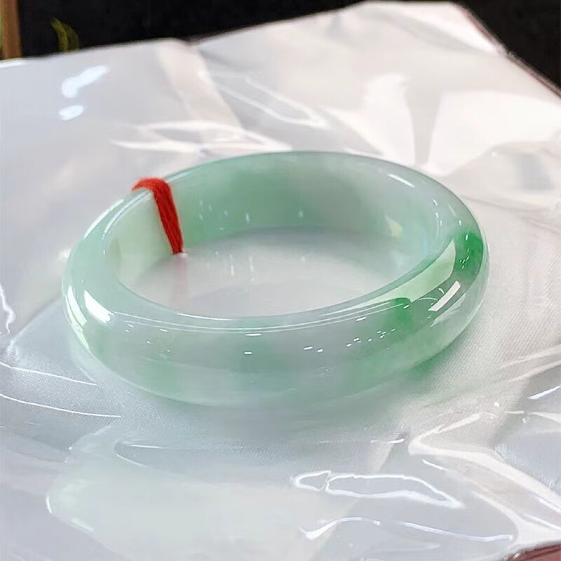 【顺丰包邮】翡庐烟“山雾原和”缅甸冰飘花翡翠手镯玉镯子玉石手