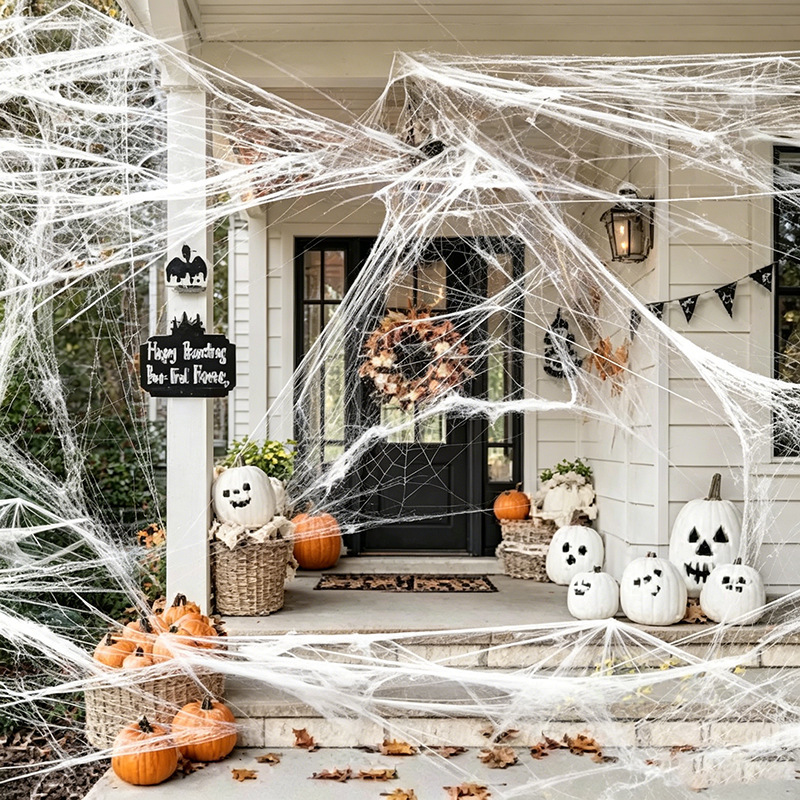 Halloween Decoration Spider Web Artificial Plastic Spiders Party Scene Props Multiple Specifications Manufacturer in Stock
