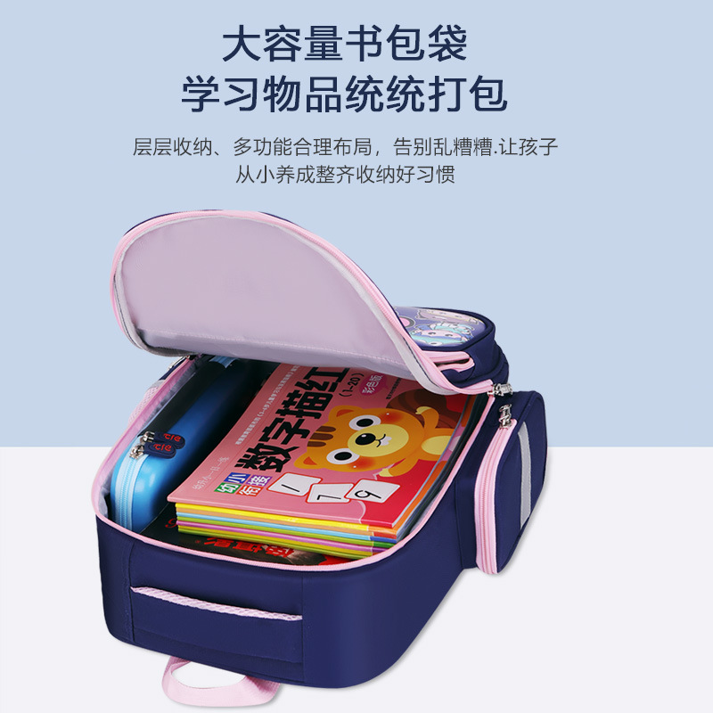 Nueva mochila escolar para estudiantes de primaria, 1 - 2 - 3 grados, jardín de infantes, mochila de hombro para niños y niñas de gran capacidad.