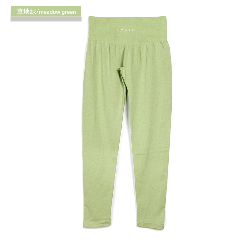 Nvgtn sin costura pantalones europeos y americanos deportes yoga fitness yoga pantalones versión sin logo alta calidad en stock