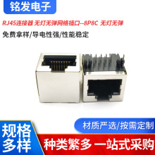RJ45连接器 无灯无弹   网络插口 8P8C接口 立贴式变频 连接器连
