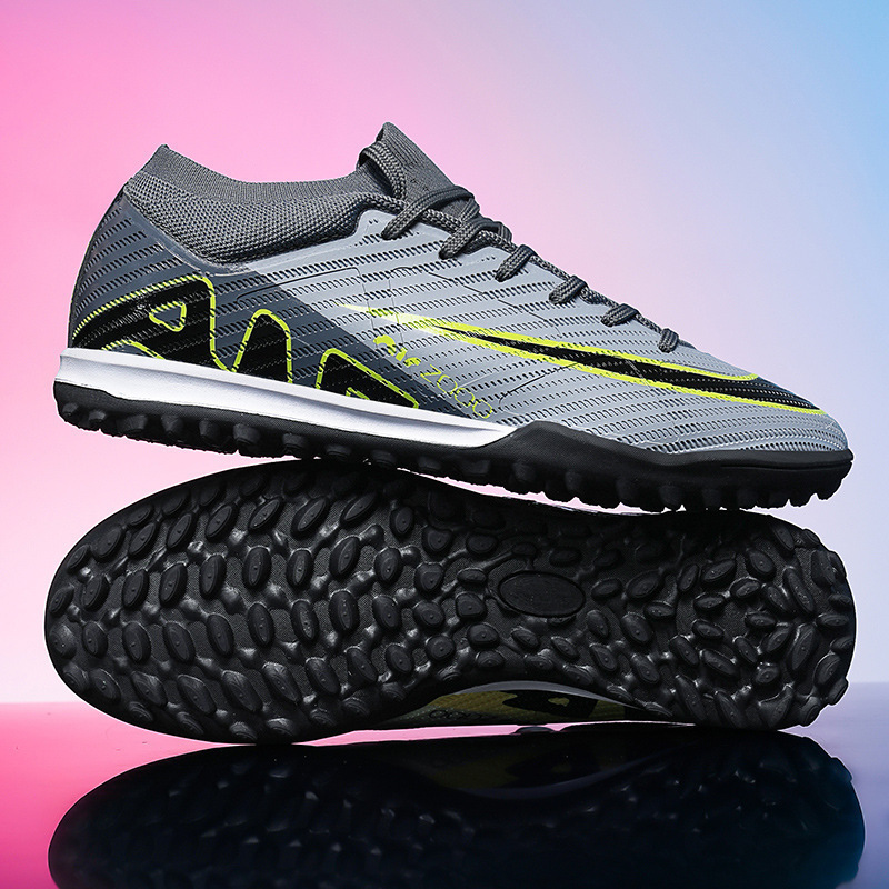 Transfronterizo comercio exterior 2025 nuevos zapatos de fútbol de alta altura, zapatos de fútbol TF, zapatos de entrenamiento de clavos 15 hombres