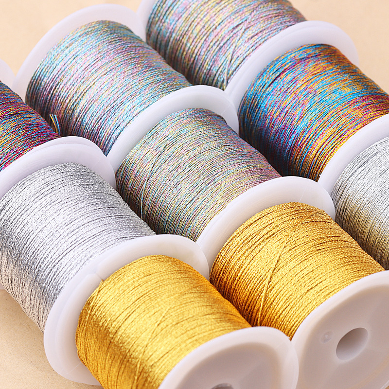 36912 Strands of Gold Thread Combined with Multi-Strand Silver Thread No. 15 Color Gold Thread Braided Bracelet Coil Winding Wholesale Fashion Accessories