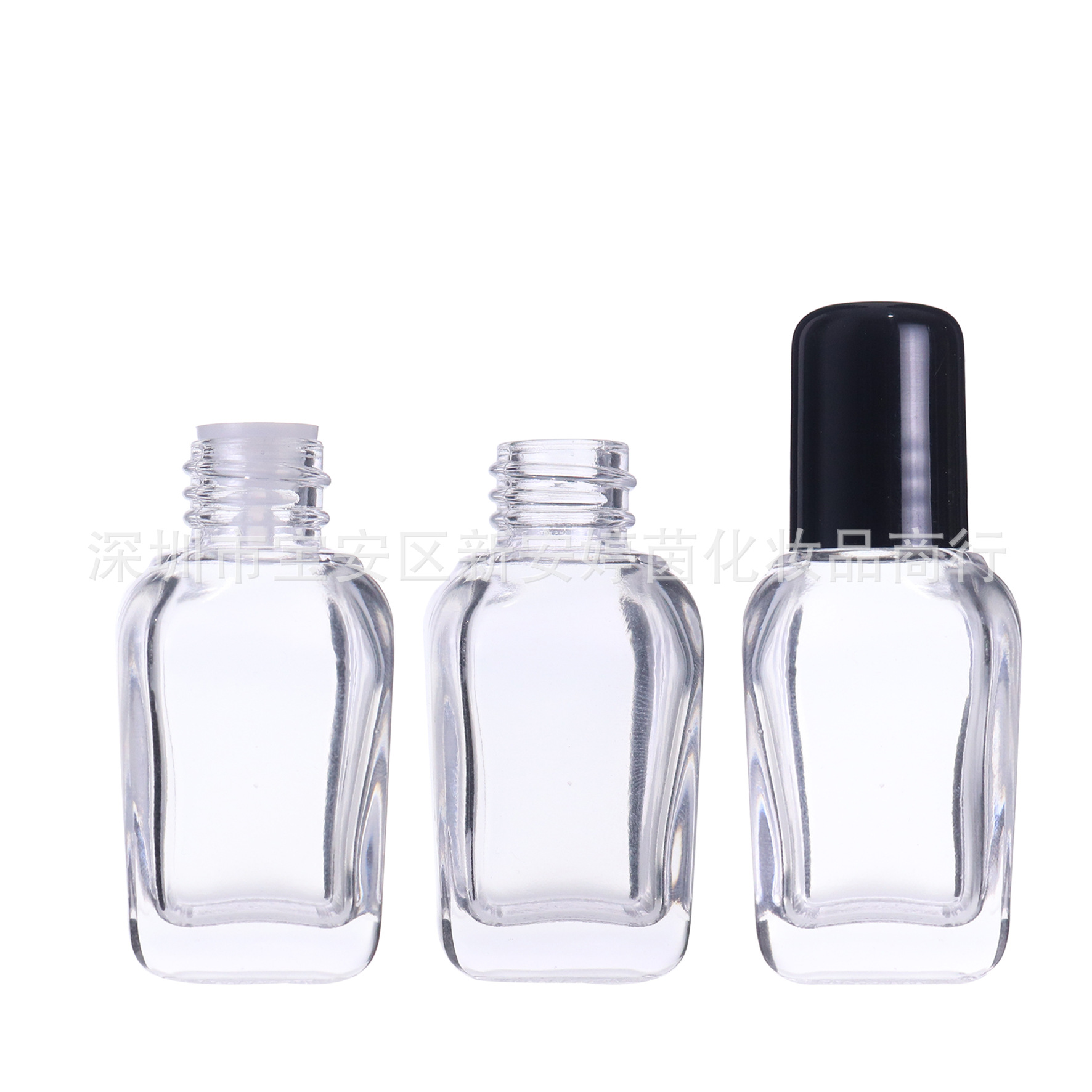 现货供应20ML透明精油瓶 化妆品玻璃瓶 方形精华液瓶香薰瓶