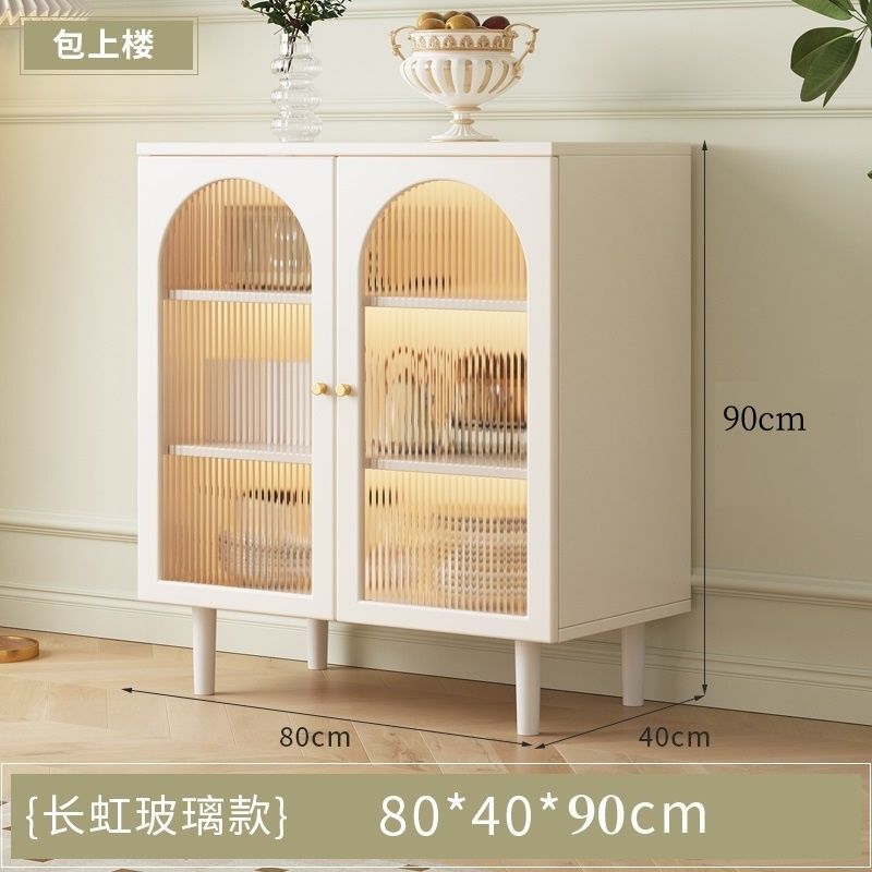 实木藤编餐边柜靠墙一体储物柜茶水柜收纳客厅2025新款置物柜|undefined