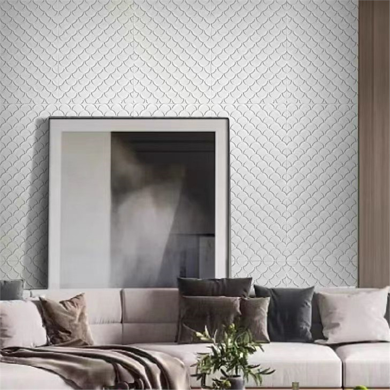 Escala de pescado de pu Teja de pu Teja antigua Casa de té Fondo de TV Pared de fondo Piedra cultural ligera Escala de dragón Placa Escala de pescado