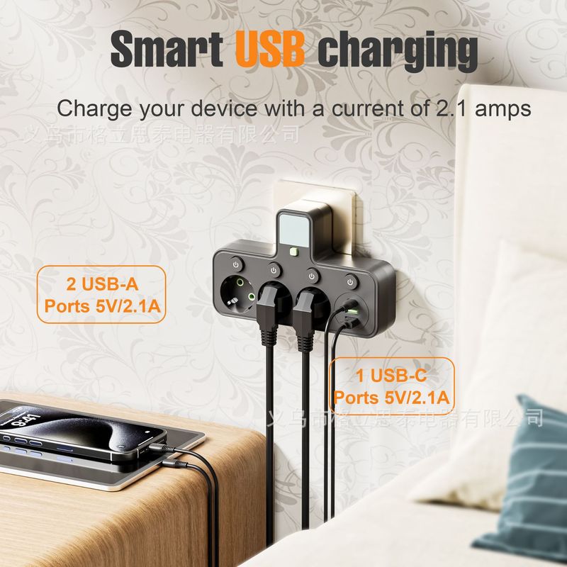 ヨーロッパヨーロッパ標準 1 回転 345 スイッチマルチスイッチ独立スイッチ TYPE-C コンバータ USB ソケット|undefined