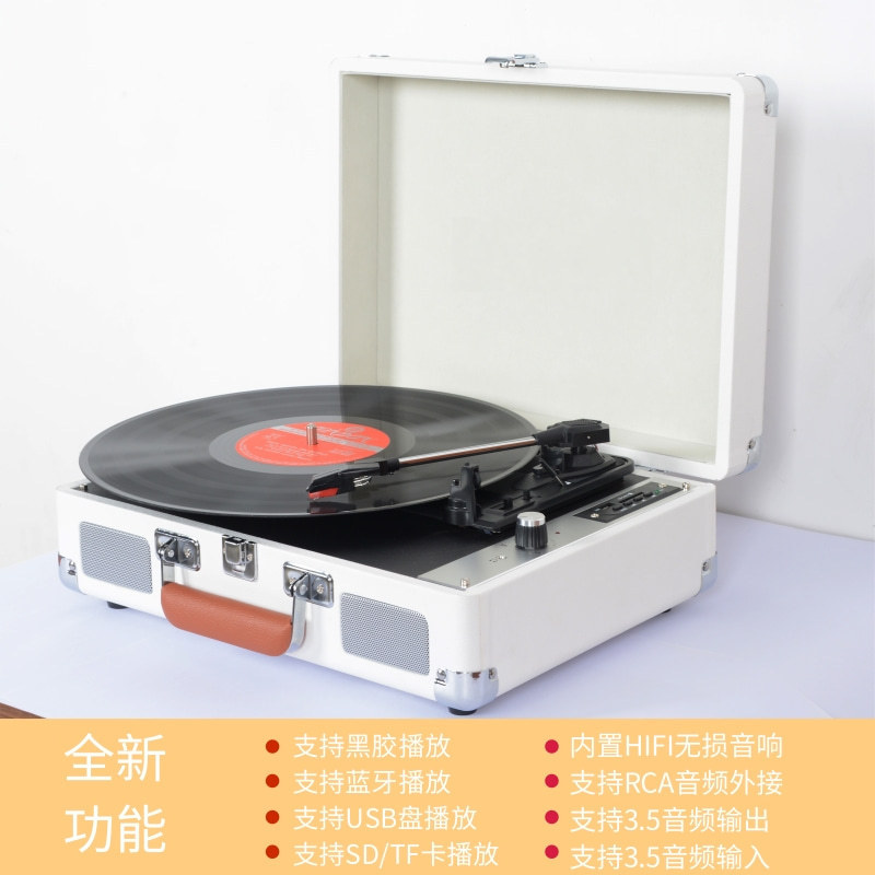 越境販売のビニールレコードプレーヤー、リビングルームの装飾用蓄音機、家庭用ヨーロピアンスタイルのギフト、Bluetoothスピーカー、ビニールレコードプレーヤー、LP|undefined