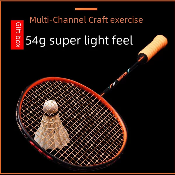 Badminton Racket 10U Full Carbon Adult Household Racket for Girls Ultra-Light Beginner Entertainment Training Single Racket Wholesale
