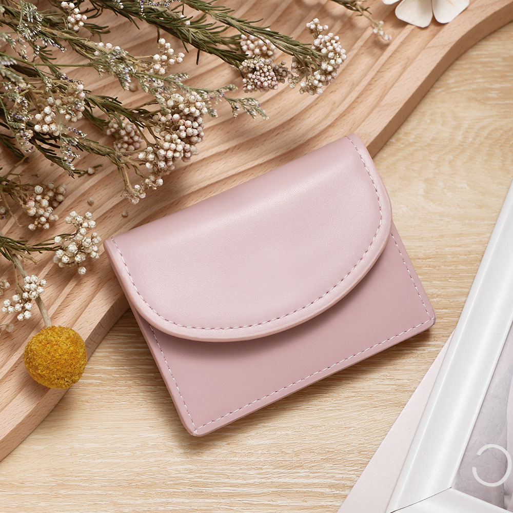 Nuevo bolso de tarjeta para mujer Versión coreana del bolso de tarjeta de color sólido simple para niñas Monedero transfronterizo pequeño y simple al por mayor