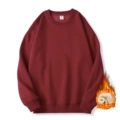 Autumn Winter Fleece - Wine Red - Fleece Lined