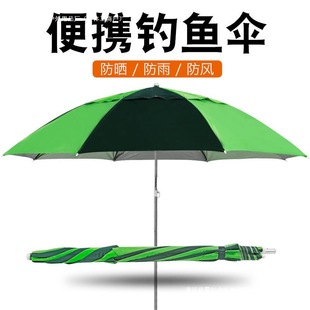 Fishing Umbrella Sunshade Ground Insert Foldable Universal Adjustment Thickened Explosion-Proof Rain Silver Coating Black Coating Sun Protection Fishing Umbrella