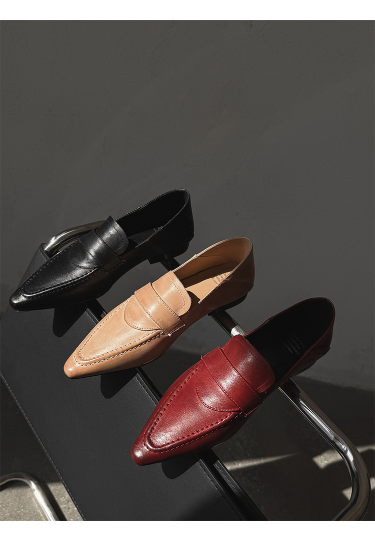 CHIKO Celexas Pointy Toe Block Heels Loafers Shoes