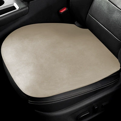 suede car seat cushion, suitable: Four Seasons Pad - beige-2-pieces-for-driver-and-passenger-seats-high-quality-suede-suitable-for-all-seasons-default-item