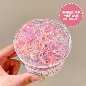 Caricatura encantadora anillo de pelo pulgar no daña el cabello de los niños correa de correa pequeña cuerda de cabello para niñas cuerda de cabello