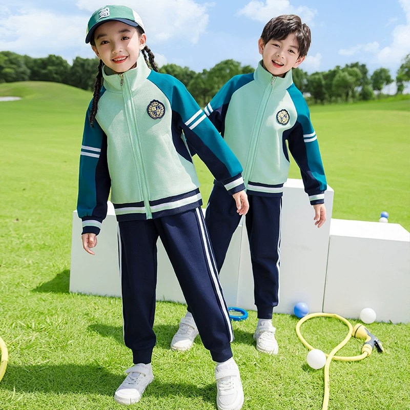 Autumn set for kindergarten, children's baseball sports uniform for students, British style, 3 piece set