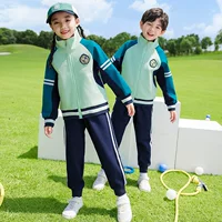 Autumn set for kindergarten, children's baseball sports uniform for students, British style, 3 piece set