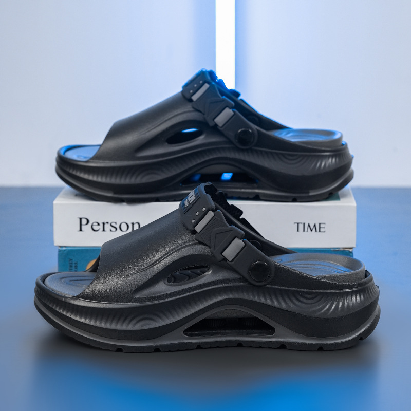 Sandali da uomo per il tempo libero, taglie grandi, nuovo stile primavera/estate, scarpe da spiaggia alla moda di alta qualità con suola spessa_voghion.com