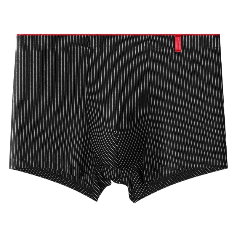 3 упаковки высокой версии базовое классическое Мужское нижнее белье хлопковые полосатые боксеры со средней талией трусы-боксеры бары
