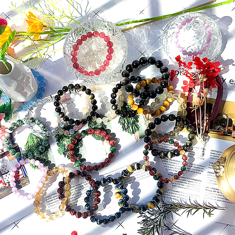 婷天然水晶彩宝直播间专拍超七发晶绿幽灵海蓝宝碧玺批发紫水晶