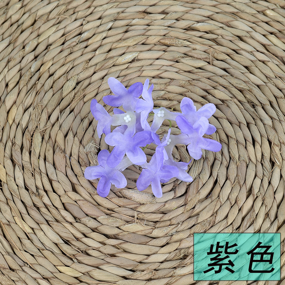 보라색 크로스 벚꽃 머리