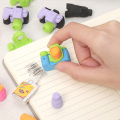 新款立體相機DIY橡皮擦可拼裝無毒少屑橡皮創意卡通兒童學習用品