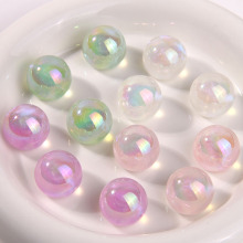 日系人鱼姬珠光幻彩闪粉半丸配件diy耳环头饰鞋扣鞋花材料批发