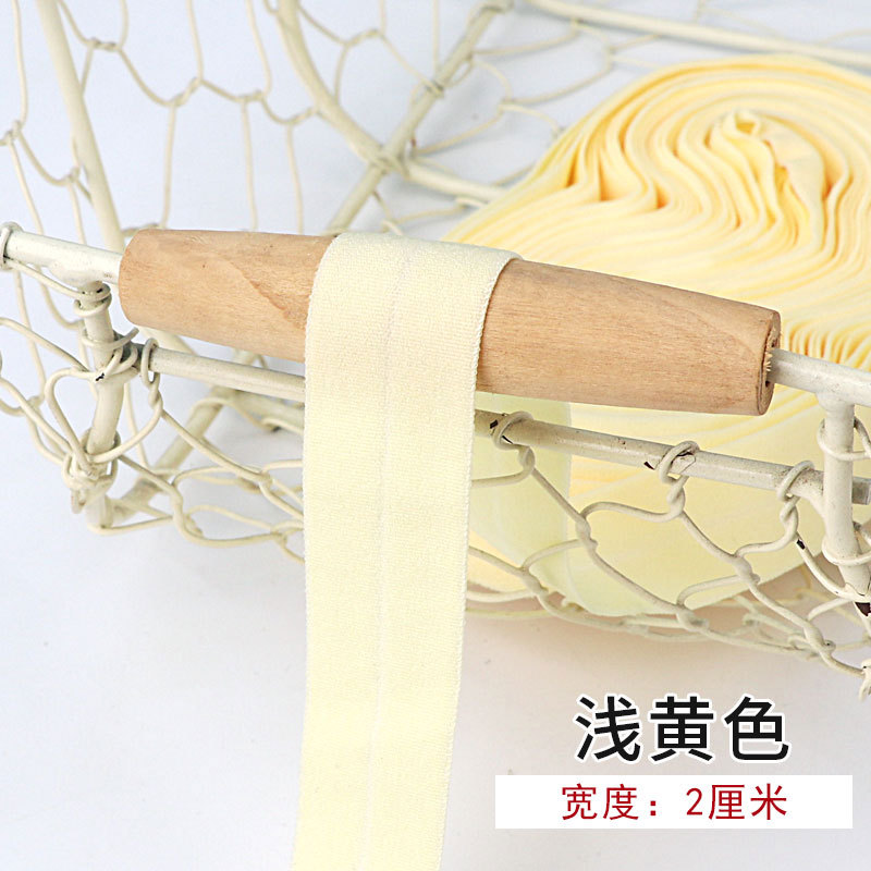 Tira de borde elástico de algodón accesorios de tela tira de borde de ropa de bebé cinta ropa interior banda elástica correa de tela plegable