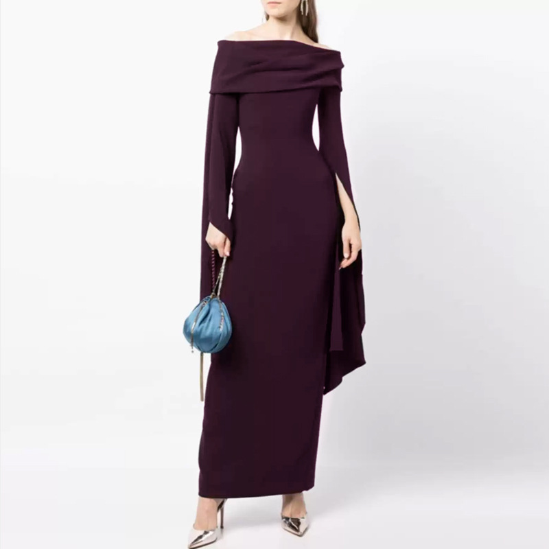 High-end atmospheric evening dress autumn and winter 2025 new high-end texture annual meeting host dinner party dress